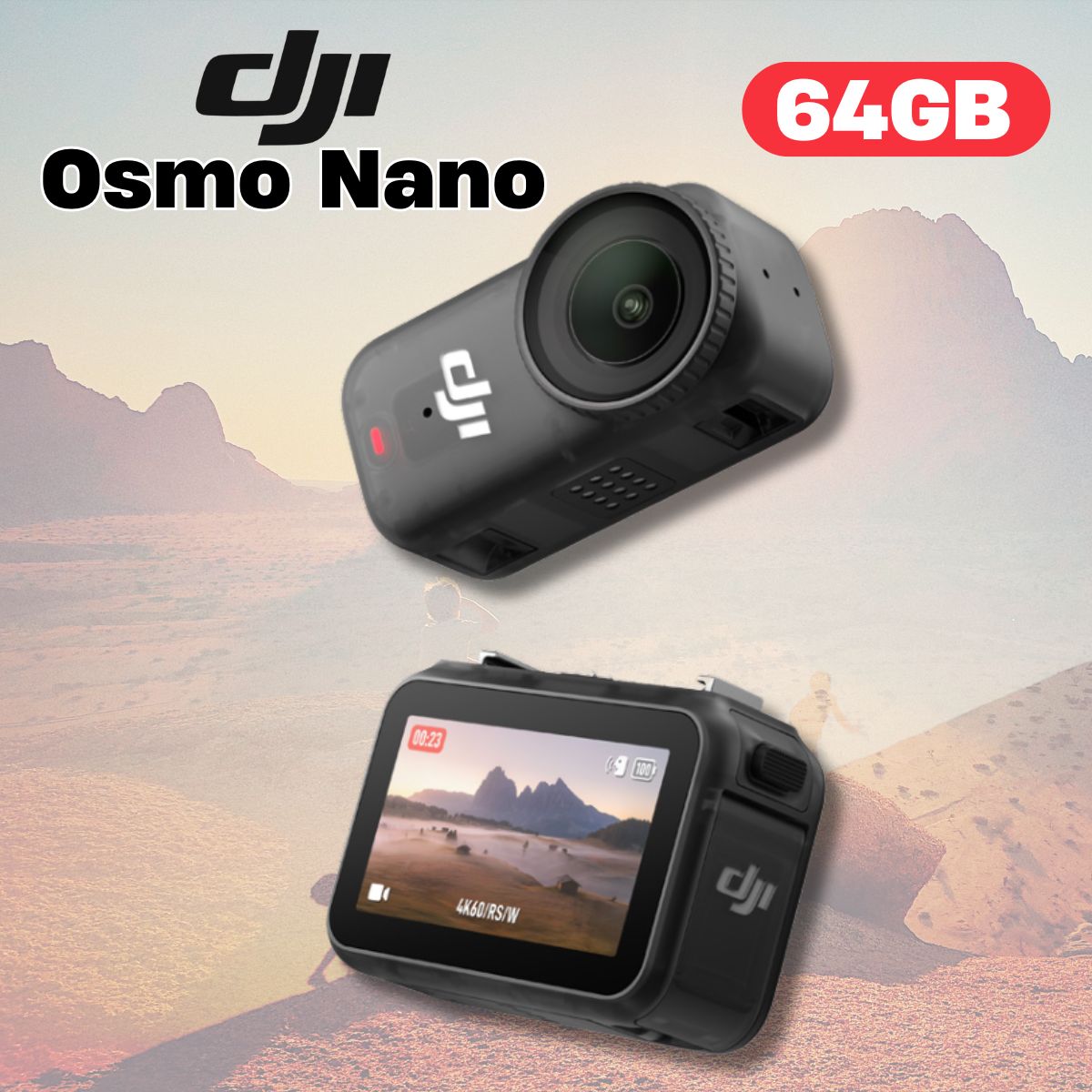 DJI Osmo Nano máy quay nhỏ gọn chống rung cực mượt, Sạc nhanh (64GB)