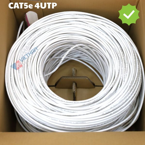 Cáp mạng CommScope CAT5E 4UTP, 24AWG, CM, 305m/thùng, Màu trắng,  Hỗ trợ chuẩn Gigabit Ethernet.