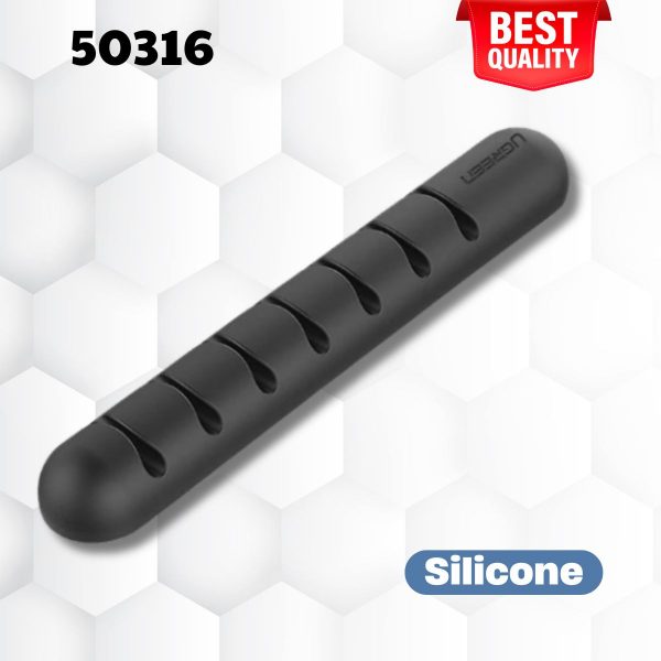 Gá đỡ kẹp dây sạc cao su Ugreen 50320 màu đen, 7 Khe LP114