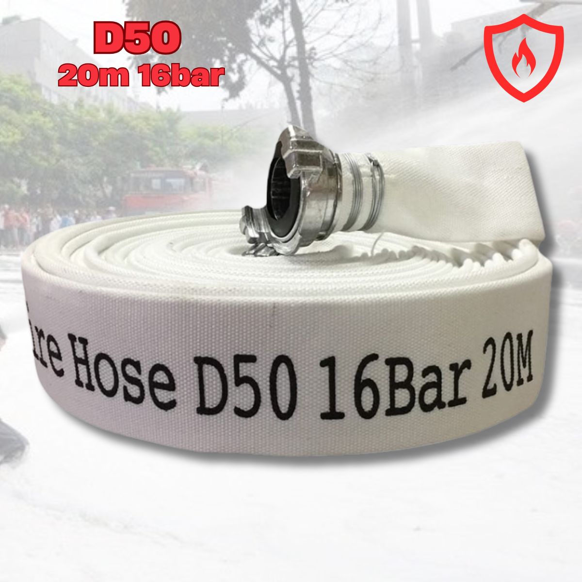 Vòi chữa cháy D50 20m 16 bar Có kiểm định