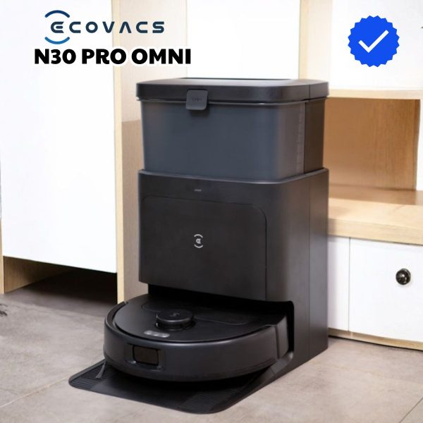 Robot lau nhà thông minh Ecovacs N30 Pro Omni, Lực hút 10.000Pa, Trạm OMNI nhỏ gọn, Công nghệ ZeroTangle™ 2.0 chống rối