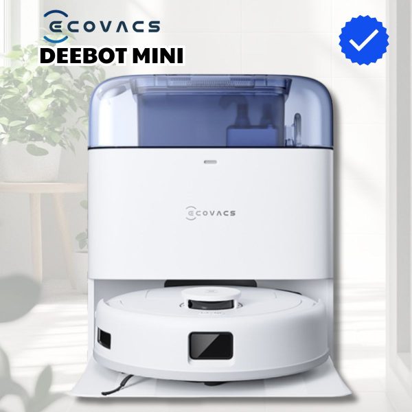 Robot hút bụi lau nhà Ecovacs Deebot Mini Tích hợp tay cầm, Lực hút 9.000Pa, Trạm sạc OMNI linh hoạt