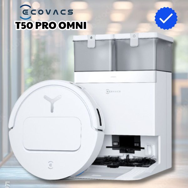 Thiết bị hút bụi lau nhà Ecovacs T50 PRO OMNI Lực hút 15000Pa, Pin 5200mah
