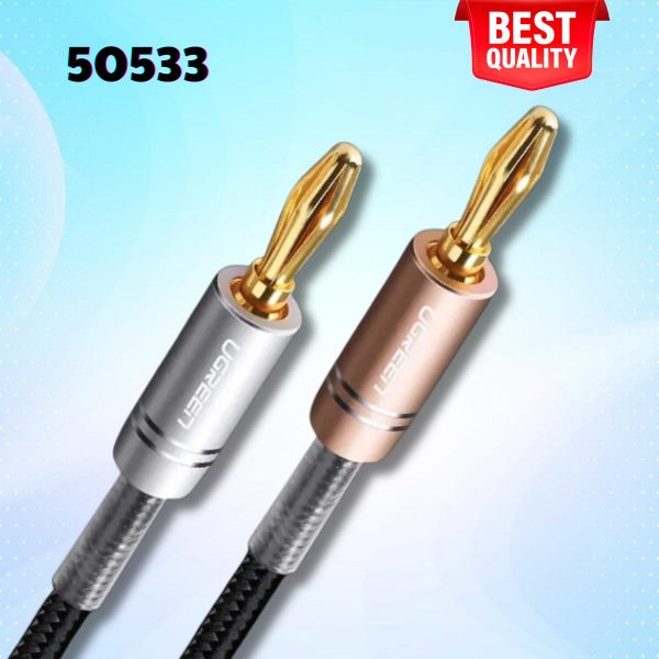 Dây AV jack hoa chuối Ugreen 50536 1M Màu đen, Mạ vàng 24K