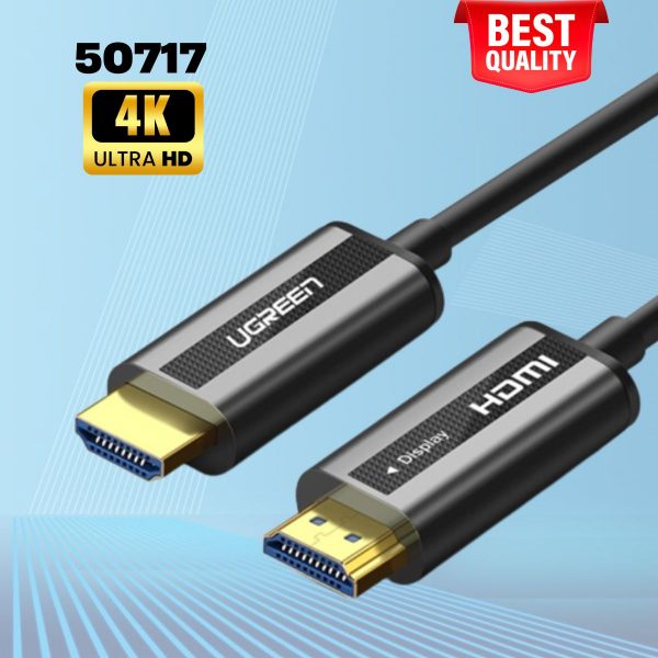 Cáp HDMI 2.0 sợi quang Ugreen 50717 Dài 10m, Hỗ trợ 4K/60Hz