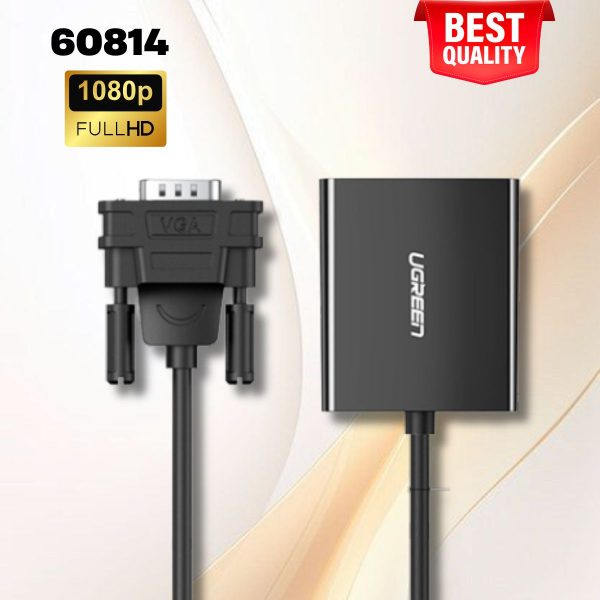Cáp chuyển VGA sang HDMI+Audio Ugreen 60814 CM269, Full HD 1080p@60HZ