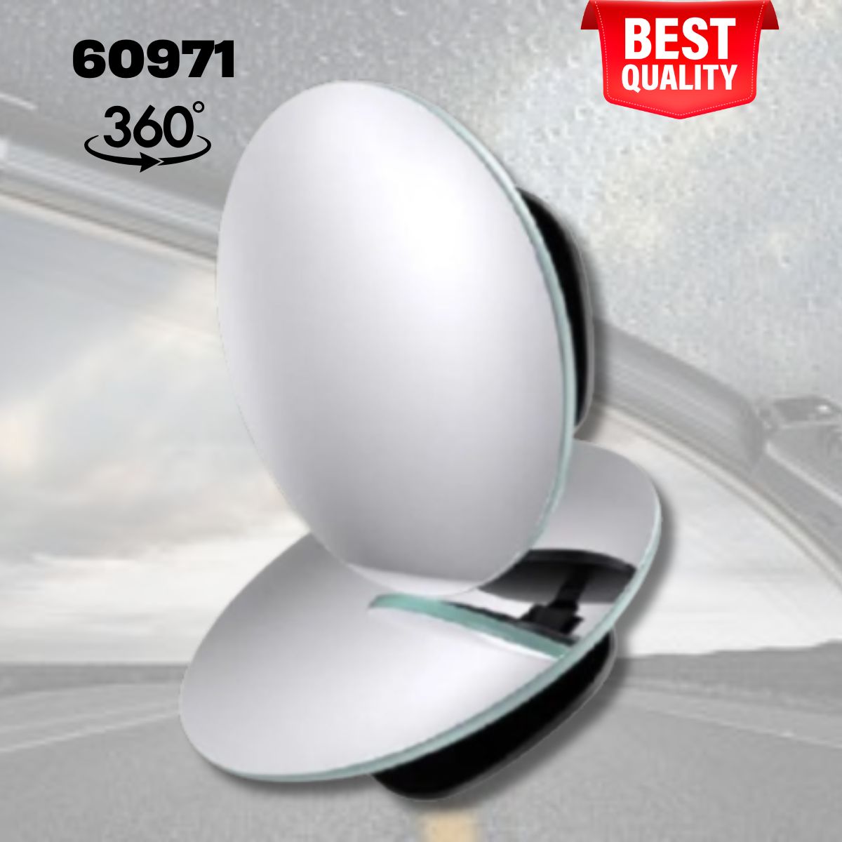 Ugreen 60971 Gương cầu phụ cho xe hơi LP194, Xoay 360 độ