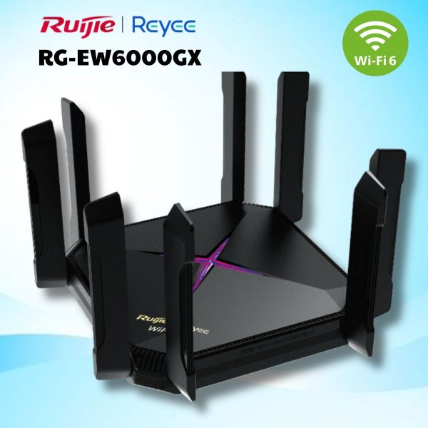 Bộ định tuyến Wi-Fi 6 Mesh RG-EW6000GX 6000M có cổng 2,5G, Kết nối 384 thiết bị