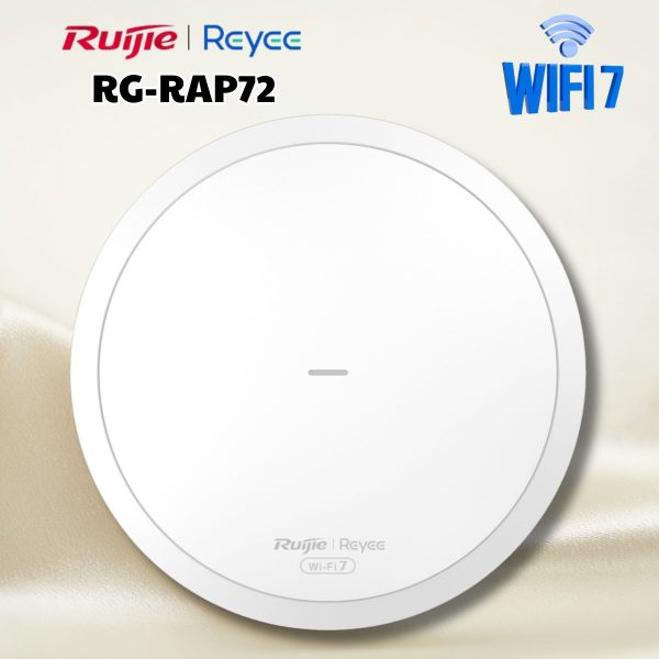 Bộ phát Wi-Fi 7 Ruijie RG-RAP72 BE3600 Gắn tường, Kết nối 500 thiết bị cùng lúc