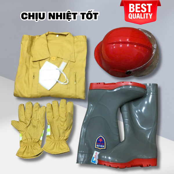 Quần áo PCCC 5 món bền đẹp, Chống nước/chất độc hại, Chịu nhiệt tốt