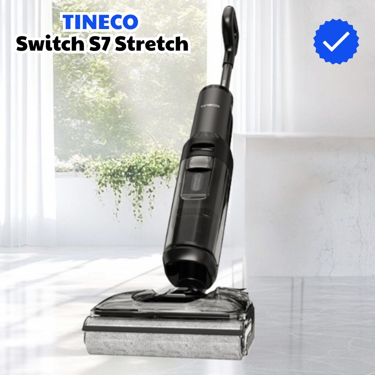 Tineco Switch S7 Stretch máy hút bụi lau nhà hơi nước nóng diệt khuẩn, lực hút 22000Pa