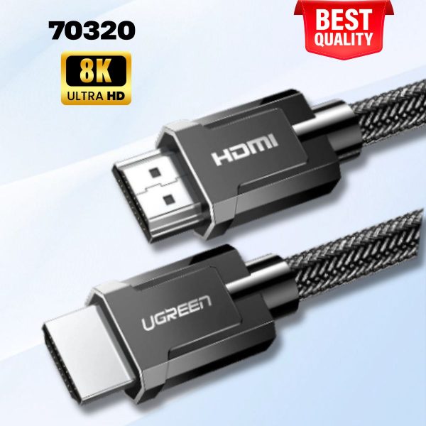 Cáp HDMI 2.1 Ugreen 70320 Dài 1.5m, Độ phân giải 8K 60Hz, Băng thông 48 Gbps