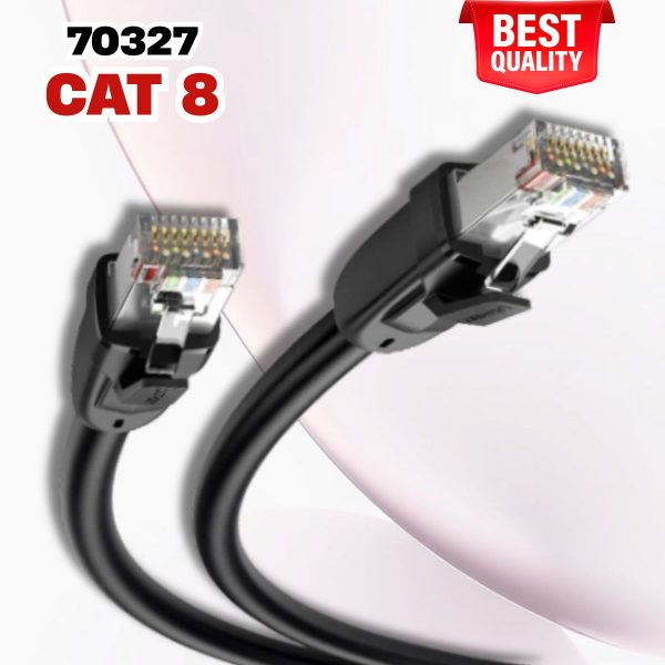 Cáp mạng Cat 8 Ugreen 70327 dài 1m Đúc sẵn 2 đầu S/FTP 26AWG Class S/FTP, Lõi đồng nguyên chất