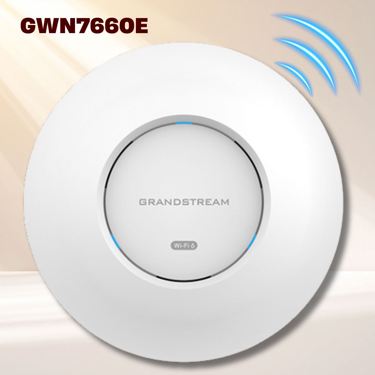 Bộ phát Wifi Grandstream GWN7660E, Hỗ trợ 256 user, Chuẩn AX3000, Công nghệ MU-MIMO 2x2 và OFDMA