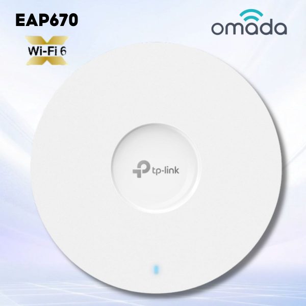 TP-Link EAP670 Bộ Phát Wi-Fi 6 Băng tần kép AX5400, Gắn trần siêu tốc 4804Mbps, Cổng LAN 2.5Gbps