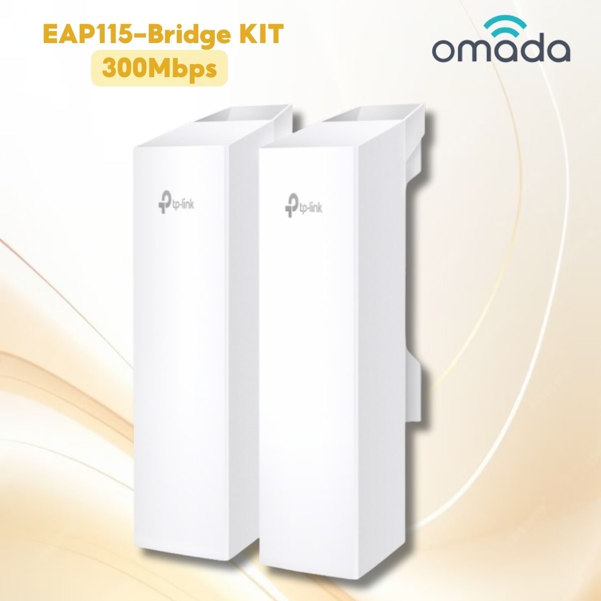 Bộ Thu Phát Không Dây Omada EAP115-Bridge KIT Khoảng Cách 5Km, Tốc Độ 300Mbps, Băng Tần 5GHz