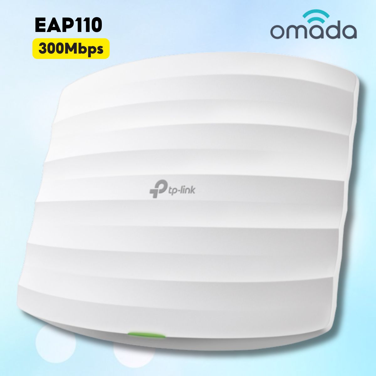 TP-Link EAP110 - Giải pháp Wi-Fi Gắn Trần Chuẩn N Tốc Độ 300Mbps, 02 Ăng-ten ngầm, 1x Cổng 10/100 Mbps RJ45