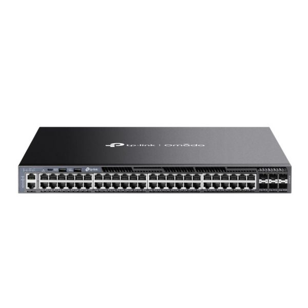 Switch Managed L3 Tp-Link Omada 48 Cổng Gigabit Omada SG6654X Công suất 216 Gbps, Hỗ trợ định tuyến ERPS & VRRP