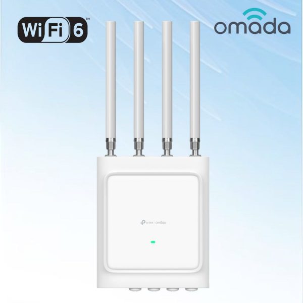 Access Point Ngoài trời WiFi 6 Tp-Link Omada EAP668-Outdoor HD Tốc độ 3.6Gbps, Hỗ trợ chịu tải 1.024 thiết bị, Cổng 10G SFP+, Chuẩn IP68
