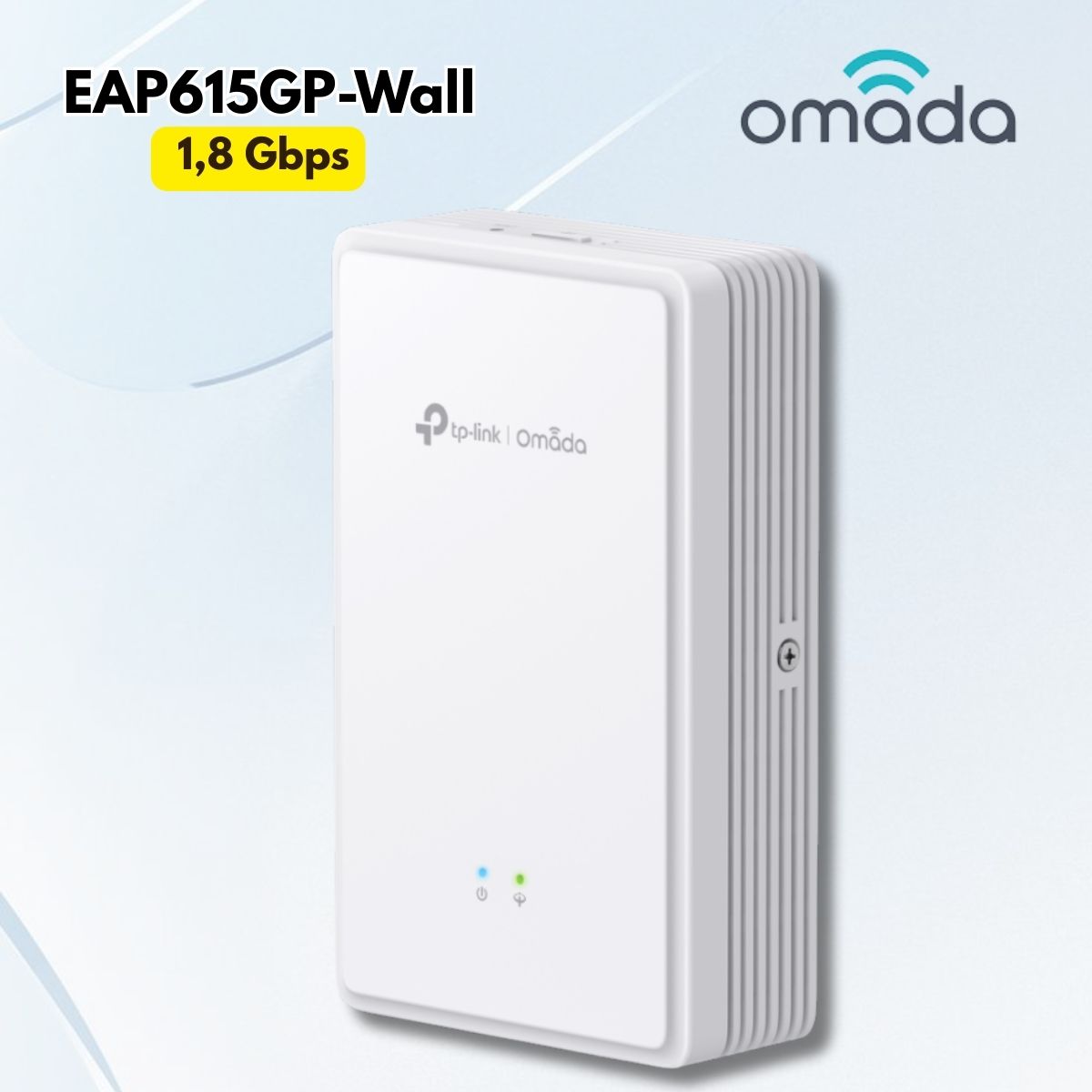 Access Point Wi-Fi 6 GPON EAP615GP-Wall AX1800, Cổng quang & RJ11, Hỗ trợ 5GHz: 1201 Mbps, 2.4GHz: 574 Mbps