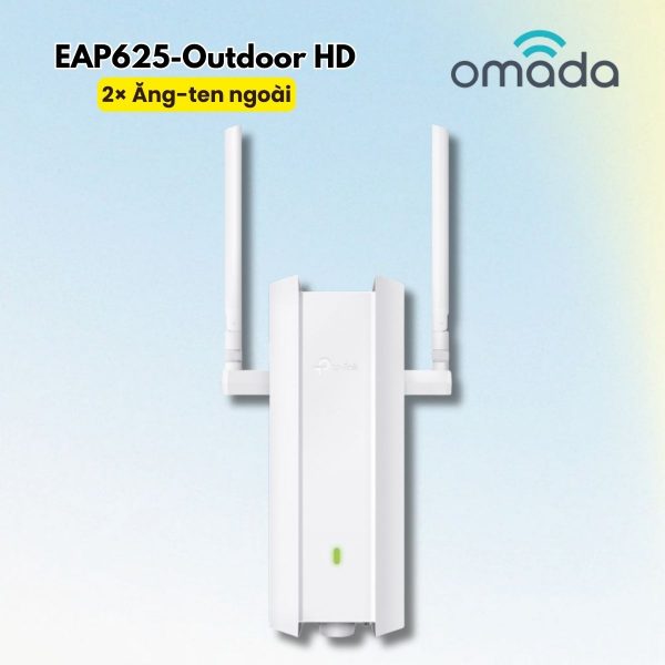 Access Point Ngoài trời EAP625-Outdoor HD - 1 cổng Gigabit RJ45 Port, 2× Ăng-ten ngoài, Kết nối hơn 1.000 thiết bị, Chuẩn IP67