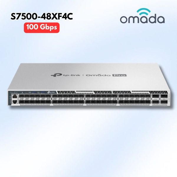 Bộ chuyển mạch quản lý L3 Omada Pro S7500-48XF4C 48 Cổng 10G SFP+ & 4 Cổng 100G QSFP28, Hỗ trợ xếp chồng, Nguồn đôi dự phòng