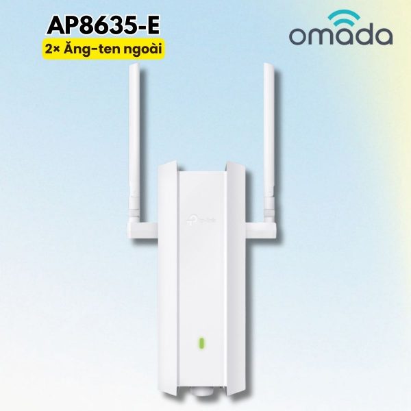 Access Point WiFi 6Trong nhà/Ngoài trời Omada Pro AP8635-E AX1800, Tốc độ 1,8 Gbps, Chịu tải 1000+ Thiết bị, Hỗ trợ Mesh & WIPS/WIDS