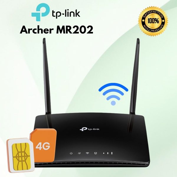 Router Wi-Fi 4G LTE TP-Link Archer MR202: Chuẩn AC750 Băng Tần Kép, Tốc Độ 150Mbps, Hỗ trợ cổng LAN/WAN